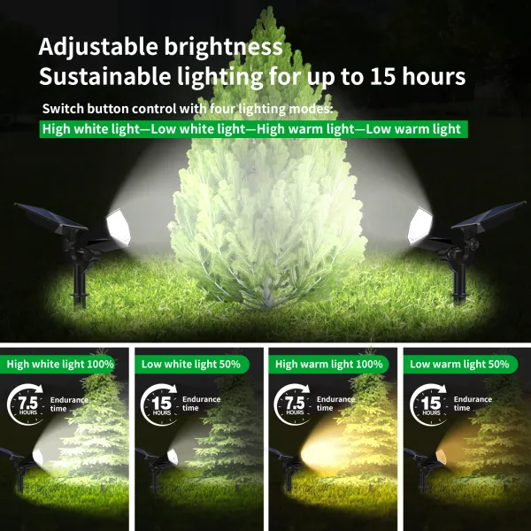 LED solárna lampa DUAL-WHITE - Balenie 2ks