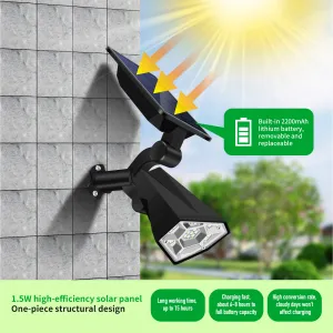 LED solárna lampa DUAL-WHITE - Balenie 2ks