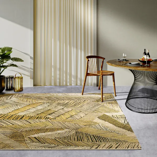 Villeroy & Boch - Hanse Home koberce Kusový koberec Villeroy & Boch 106059 Gold, Black – na von aj na doma - 160x235 cm