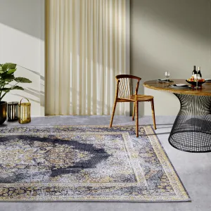 Villeroy & Boch - Hanse Home koberce Kusový koberec Villeroy & Boch 106065 Antracite, Gold – na von aj na doma - 160x235 cm