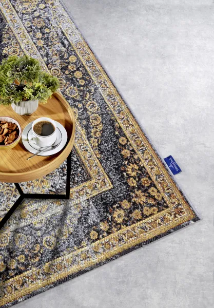 Villeroy & Boch - Hanse Home koberce Kusový koberec Villeroy & Boch 106065 Antracite, Gold – na von aj na doma - 160x235 cm