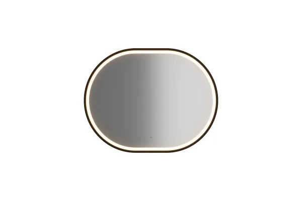 ArtCom LED zrkadlo APOLLO 2 | čierna 90 x 70 cm