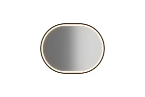 ArtCom LED zrkadlo APOLLO 2 | čierna 90 x 70 cm