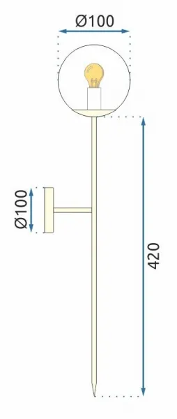 TooLight Nástenná lampa 52CM APP578-1W zlatá