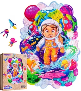 DREVENÉ FAREBNÉ PUZZLE - Vesmírný dobrodruh