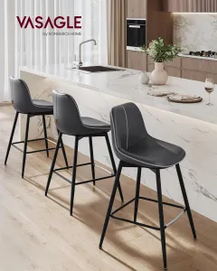 SONGMICS Súprava dvoch barových stoličiek VASAGLE PLACES II 98,5 cm čierna
