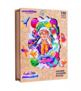 DREVENÉ FAREBNÉ PUZZLE - Vesmírný dobrodruh