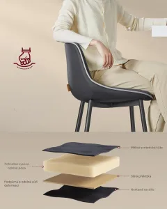 SONGMICS Súprava dvoch barových stoličiek VASAGLE PLACES II 98,5 cm čierna