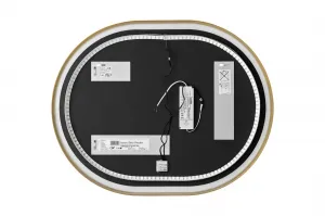 ArtCom LED zrkadlo APOLLO 2 | zlatá 90 x 70 cm