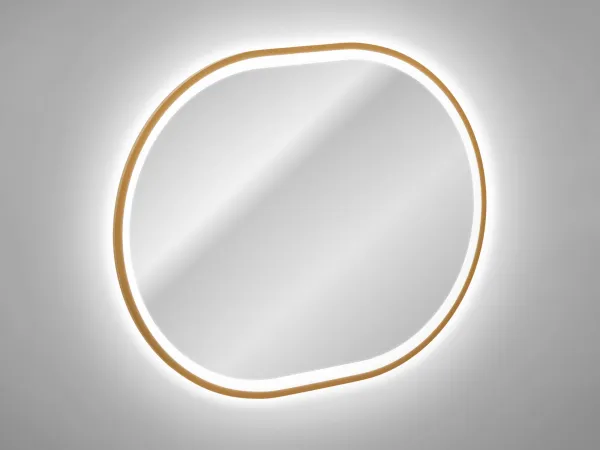 ArtCom LED zrkadlo APOLLO 2 | zlatá 90 x 70 cm