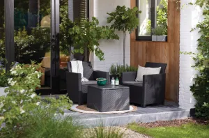 KETER Záhradný set CLARA balcony storage table | grafit