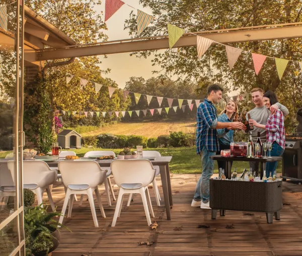 KETER Záhradný stolík BUNCH BAR RATTAN | hnedá