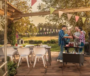 KETER Záhradný stolík BUNCH BAR RATTAN | hnedá