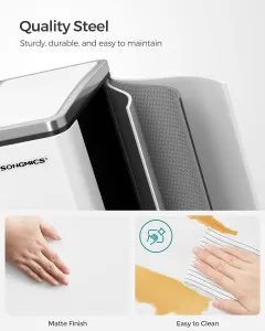 SONGMICS Odpadkový kôš na triedený odpad Kôš 30 l biely