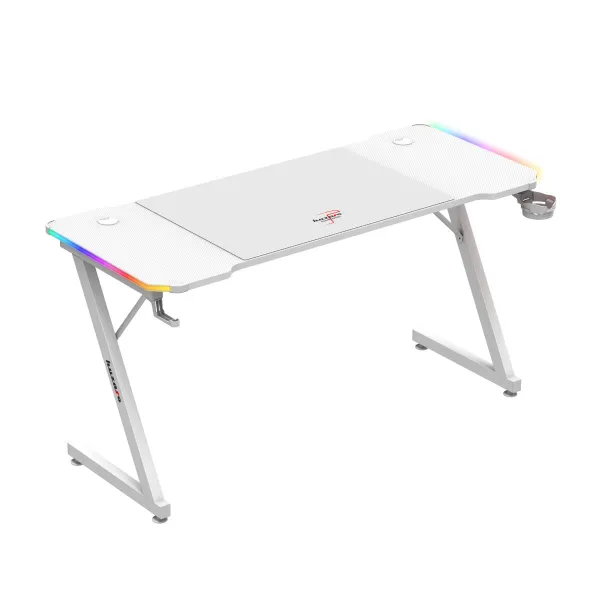 Herný stôl Huzaro Hero 3.3 White RGB + Podložka XXL