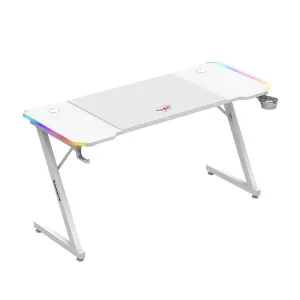 Herný stôl Huzaro Hero 3.3 White RGB + Podložka XXL