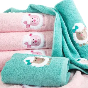 ArtFir Osuška BABY 31 | ružová s ovečkou