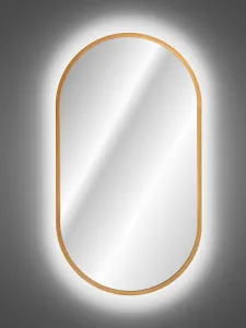 ArtCom LED zrkadlo APOLLO | zlatá 50 x 90 cm
