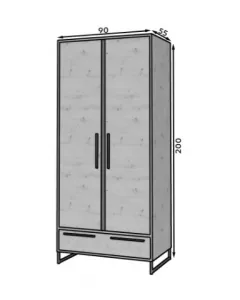 ArtAdrk Šatníková skriňa ARIA | 90 cm