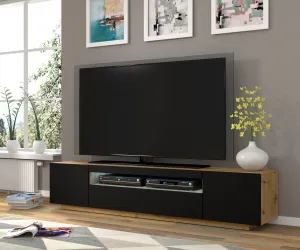ArtBm TV stolík AURA 200 | dub artisan/čierny mat