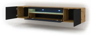 ArtBm TV stolík AURA 200 | dub artisan/čierny mat