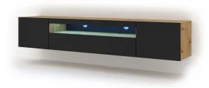 ArtBm TV stolík AURA 200 | dub artisan/čierny mat