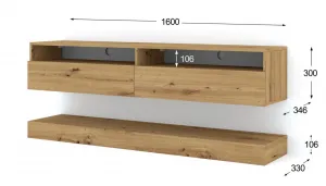 ArtBm TV stolík DUO 160 | dub artisan