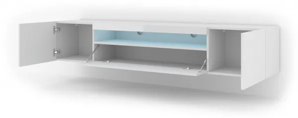 ArtBm TV stolík AURA 200 | biely - biely lesk