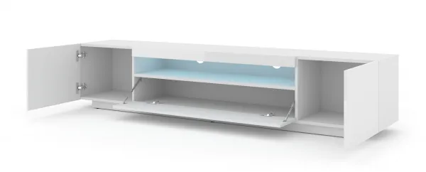 ArtBm TV stolík AURA 200 | biely - biely lesk