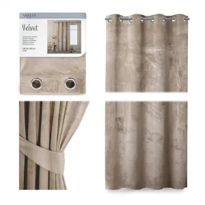ArtFlhf Tieniaci záves VELVET Eyelets K | 140 x 245 cm Farba: Biela
