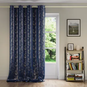 ArtFlhf Tieniaci záves VELVET LIGHTNING K | 140 x 270 cm Farba: Modrá - Navy