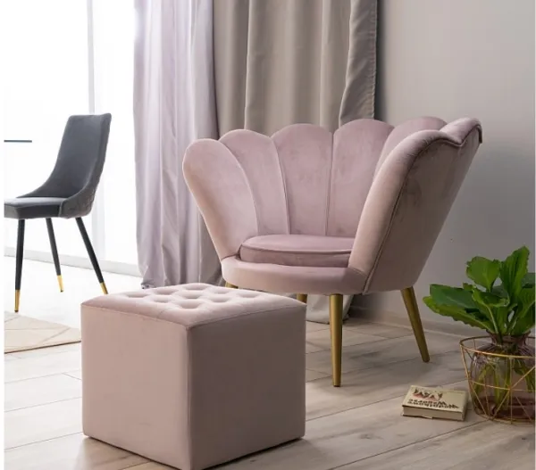 Signal Taburetka LORI VELVET Farba: Bluvel 68 / curry