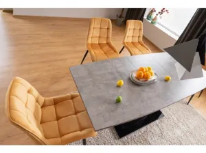 Jedálenská stolička CHIC VELVET černá Signal Skořicová