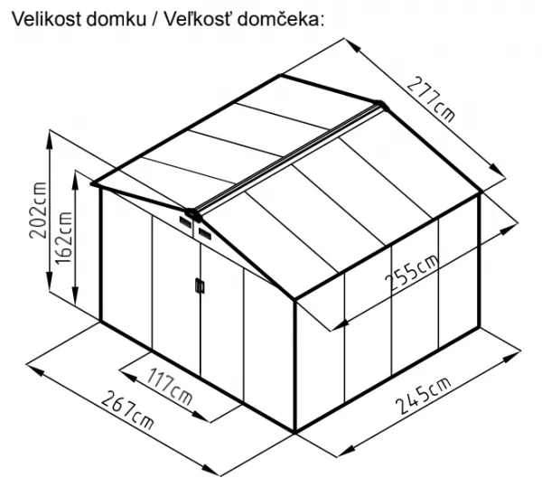 Zahradný domček Archer D