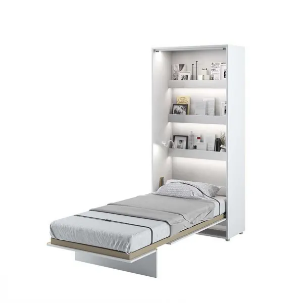 Dig-net nábytok Sklápacia posteľ Lenart BED CONCEPT BC-03 biela | 90 x 200 cm