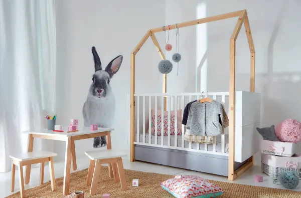 ArtBel Detský set stôl & stolička WOODY Farba: Ružová