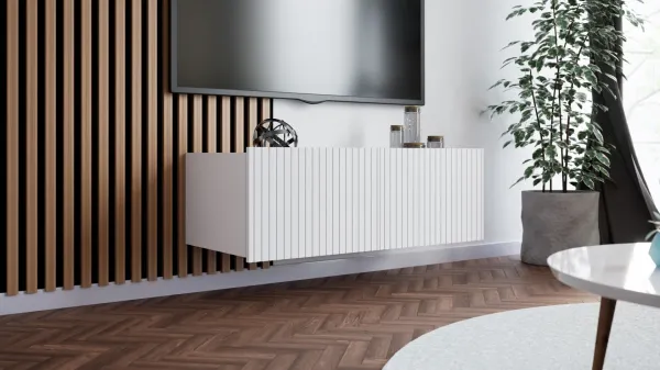 ArtGiB TV stolík KOLDER KL-01 | biely mat