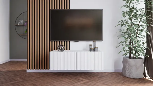 ArtGiB TV stolík KOLDER KL-01 | biely mat