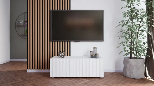 ArtGiB TV stolík KOLDER KL-01 | biely mat