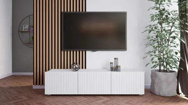 ArtGiB TV stolík KOLDER KL-02 | biely mat