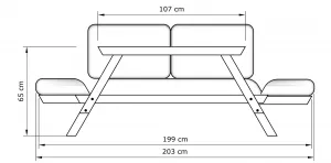 MarLiving Skladacia futonová pohovka BREEZIO 01 170 cm z masívu/modrá