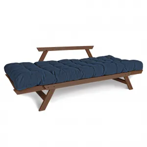 MarLiving Skladacia futonová pohovka BREEZIO 03 170 cm z masívu/modrá