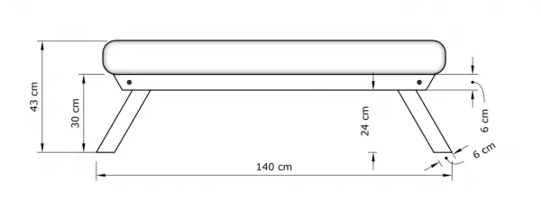 MarLiving Lavica BREEZIO 01 140 cm z masívu/modrá