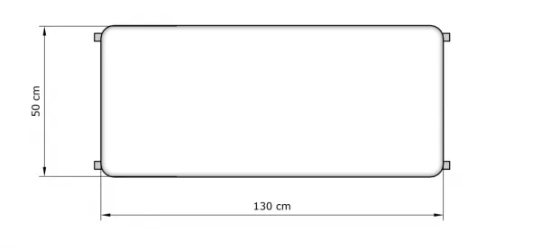 MarLiving Lavica BREEZIO 01 140 cm z masívu/modrá