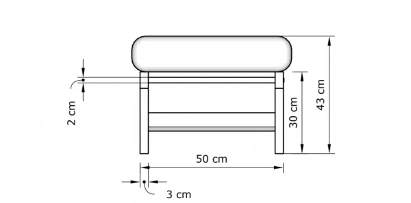 MarLiving Lavica BREEZIO 01 140 cm z masívu/modrá