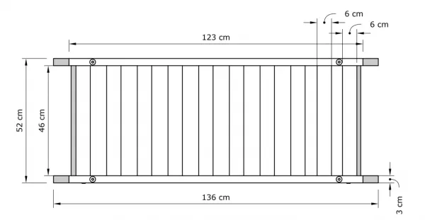 MarLiving Lavica BREEZIO 01 140 cm z masívu/modrá