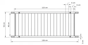MarLiving Lavica BREEZIO 01 140 cm z masívu/modrá