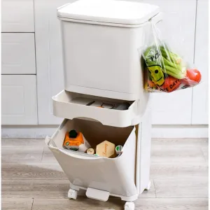 Recyklačný kontajner 42L krém Nardan