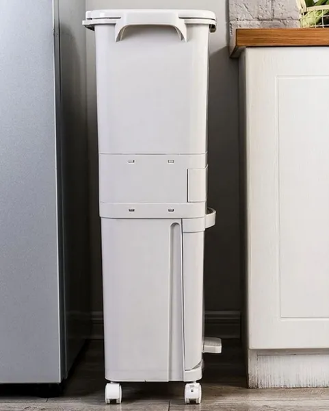 Recyklačný kontajner 42L krém Nardan