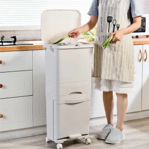 Recyklačný kontajner 42L krém Nardan